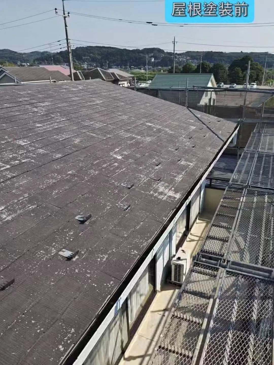 埼玉の越生町で外壁・屋根塗装の施工中です