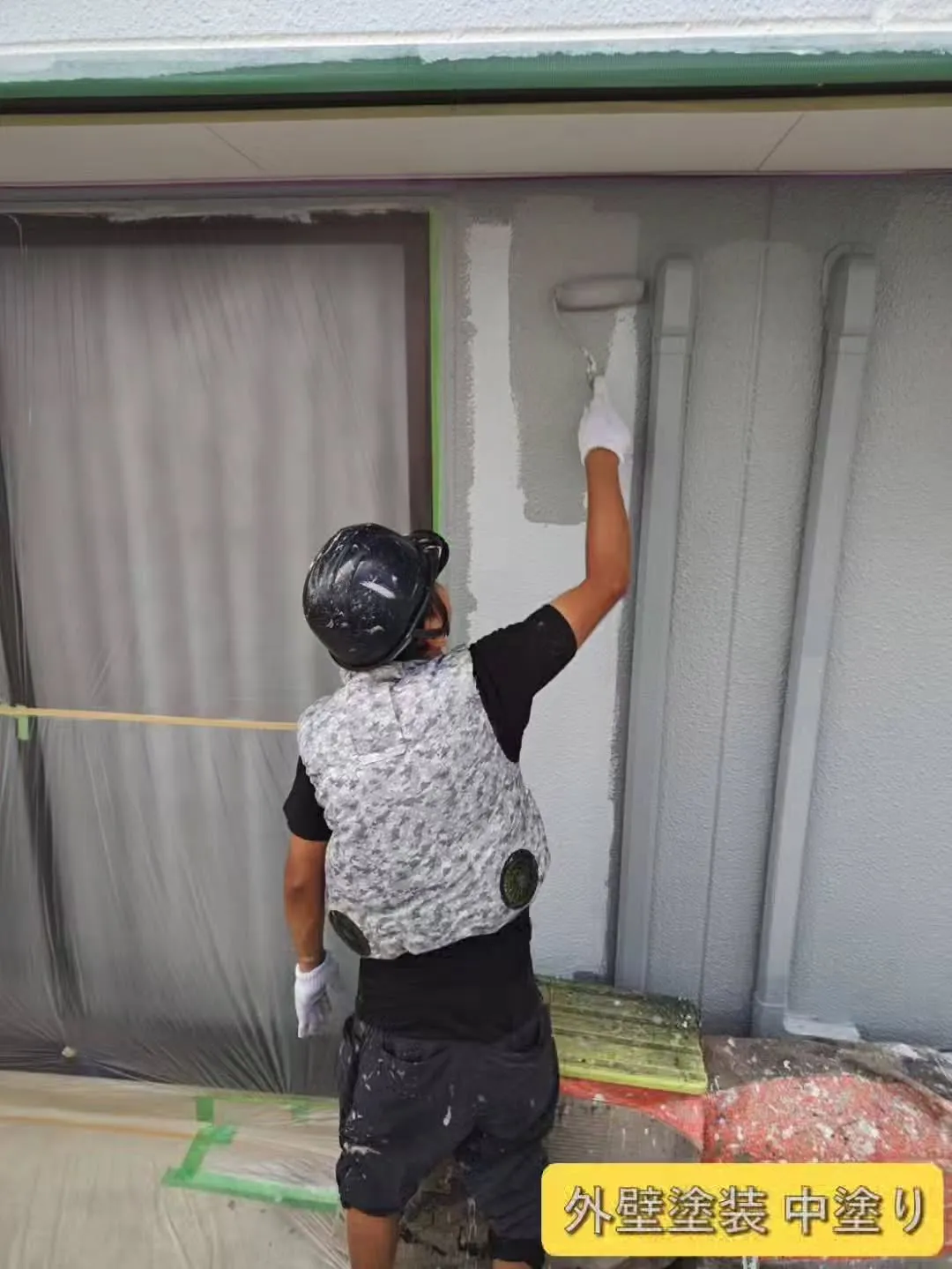 埼玉の越生町で外壁・屋根塗装の施工中です