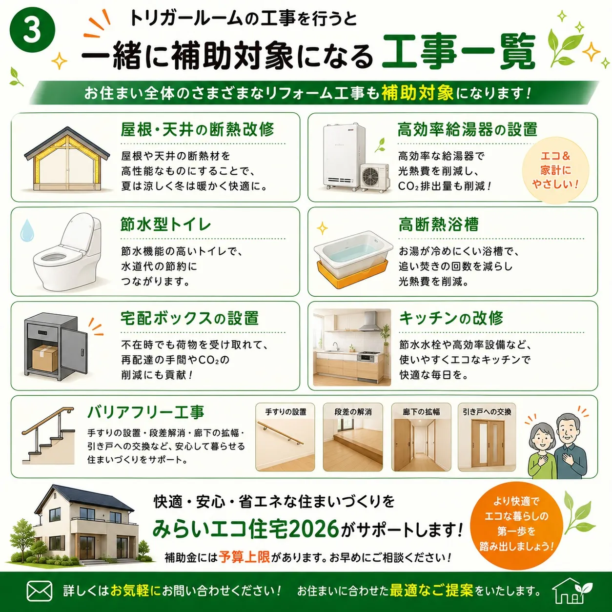 🌿【みらいエコ住宅2026 補助金スタート!】🌿
