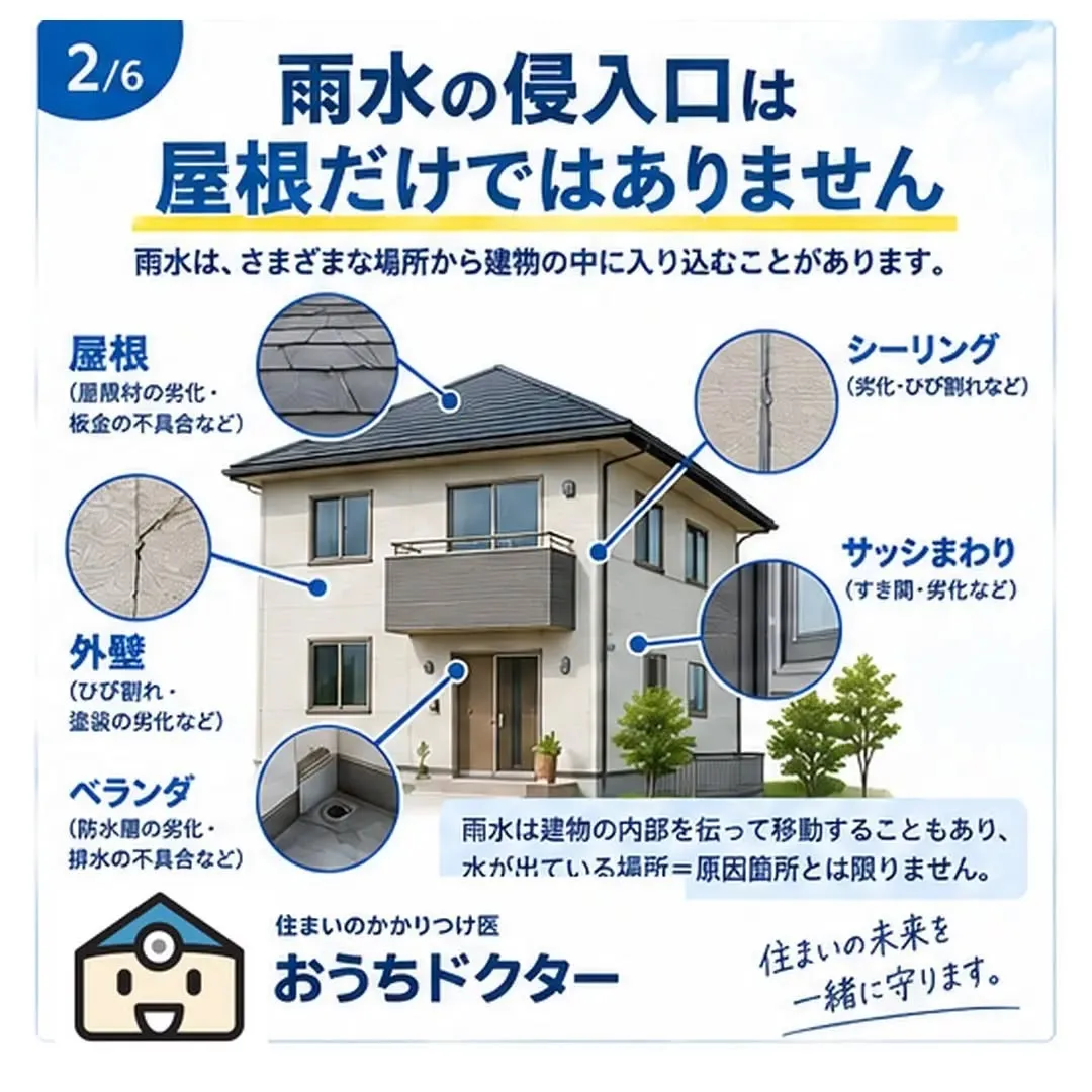 【その雨漏り、本当に屋根が原因ですか？】